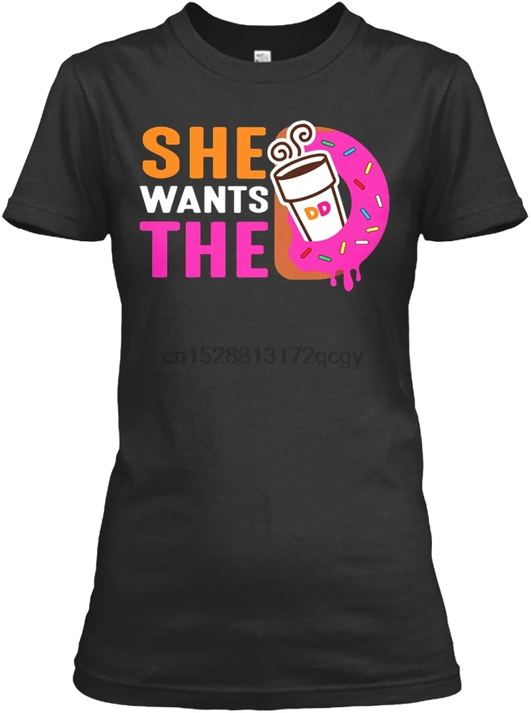 Мужская футболка SHE want THE D DUNKIN DONUT женская | одежда