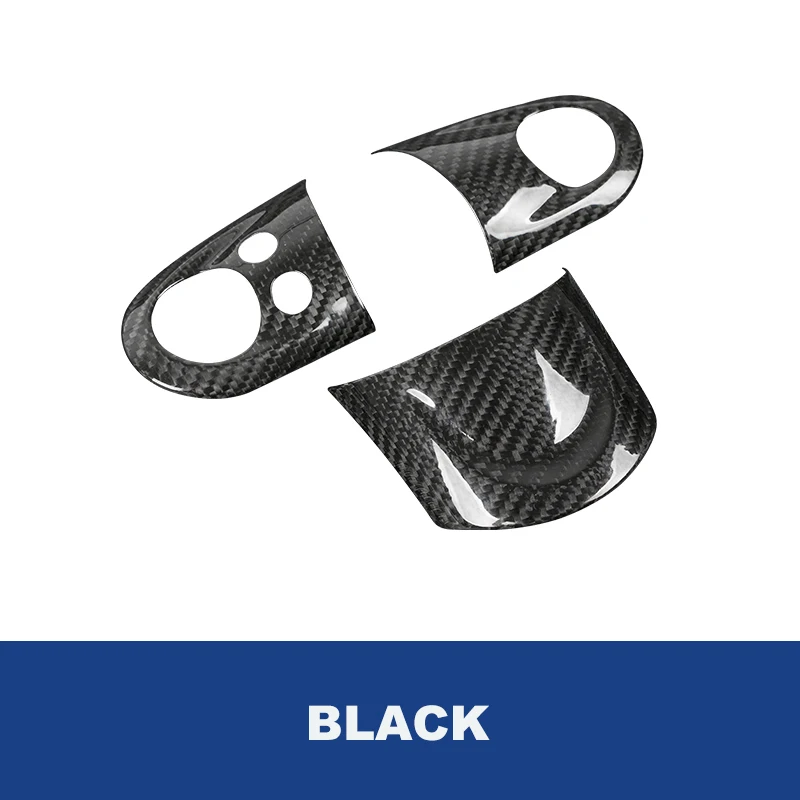 Black R55 R56 R57 R58 R59 R60 R61 Clubman земляк для Mini Cooper чехол на руль из углеродного волокна наклейки для украшения интерьера - Название цвета: Black