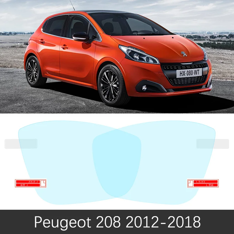 Полное покрытие Защитная пленка для peugeot 208 208GTI GTI 2012~ автомобиля зеркало заднего вида непромокаемые противотуманные аксессуары - Название цвета: Peugeot 208