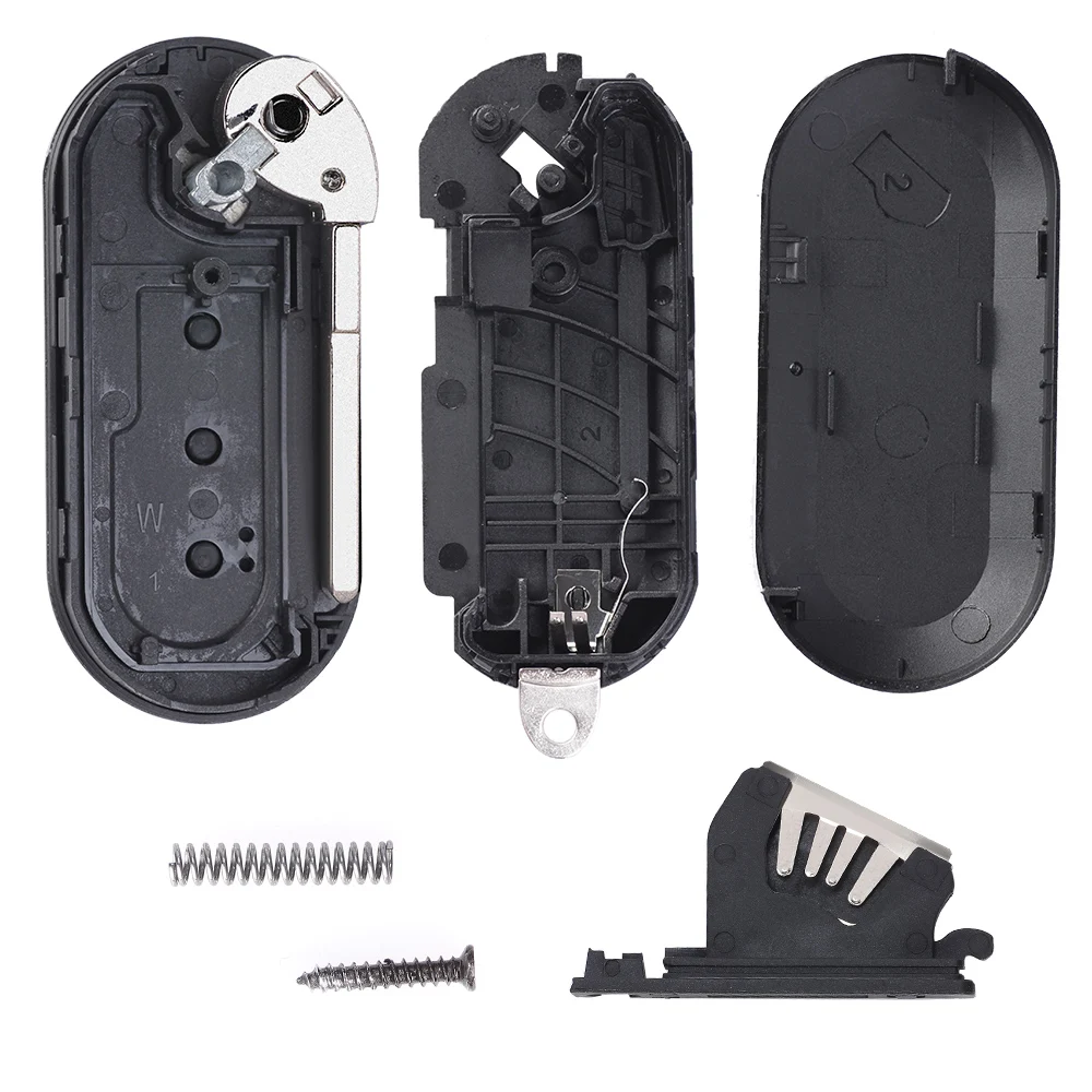 KEYECU Replacement Flip Remote Key Shell Case for Dodge Ram Promaster for Fiat 500L Ducato For Citroen Jumper Peugeot Boxer