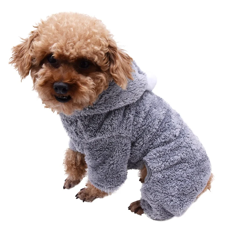 Флисовая зимняя одежда для собак Забавный костюм для домашних животных теплое пальто для Собаки Одежда для маленьких собак Кофты для щенков комбинезон чихуахуа