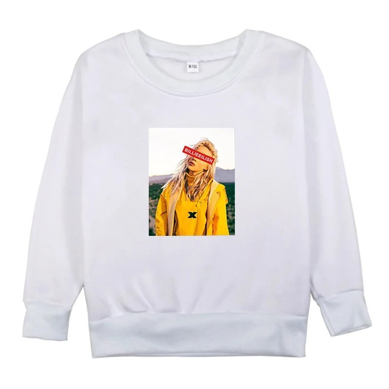 Kpop Billie Eilish/свитер для малышей; коллекция года; сезон осень; детские толстовки для мальчиков; Повседневный детский пуловер; новая зимняя одежда для девочек в стиле Харадзюку