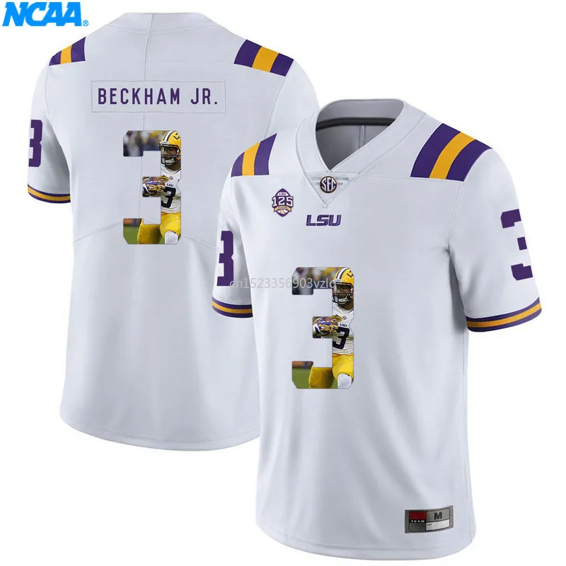 Новое поступление высокое качество майки Odell Beckham Jr.#3 колледж футболка ограниченной серии Майки S-XXXL