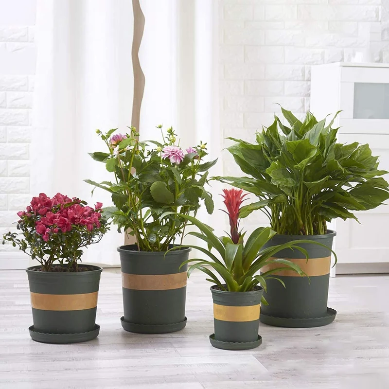 10 Inch Plastic Saucer Tray for Plant Flower Pot of Garden Indoor Outdoor 12 Pack