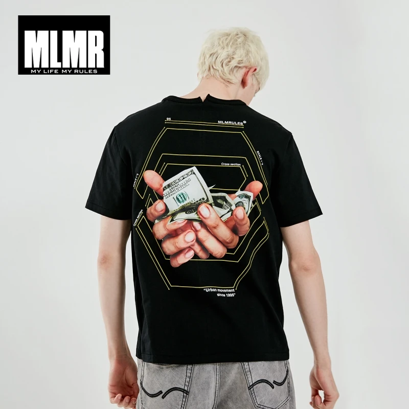 Мужская футболка с короткими рукавами JackJones MLMR буквенным принтом круглым вырезом