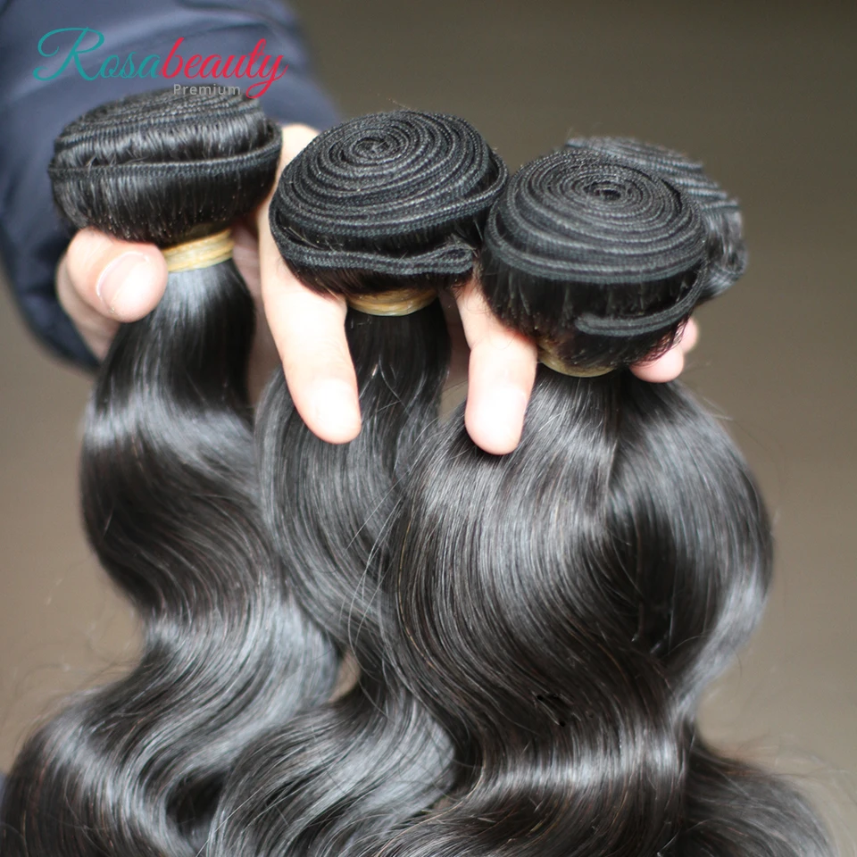 [Rosabeauty] OneCut волосы для тела волна 8-28 30 дюймов P бразильские Remy человеческие волосы 1 пучок с толстым концом натурального цвета