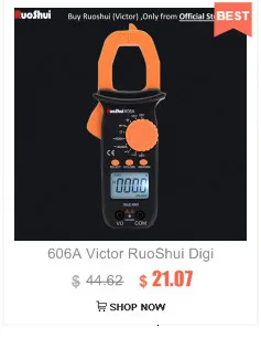 RuoShui VC6050 цифровой клещи мультиметр AC DC 2000A Авто диапазон 4000 отсчетов Сопротивление Емкость Amperimetro Электрический