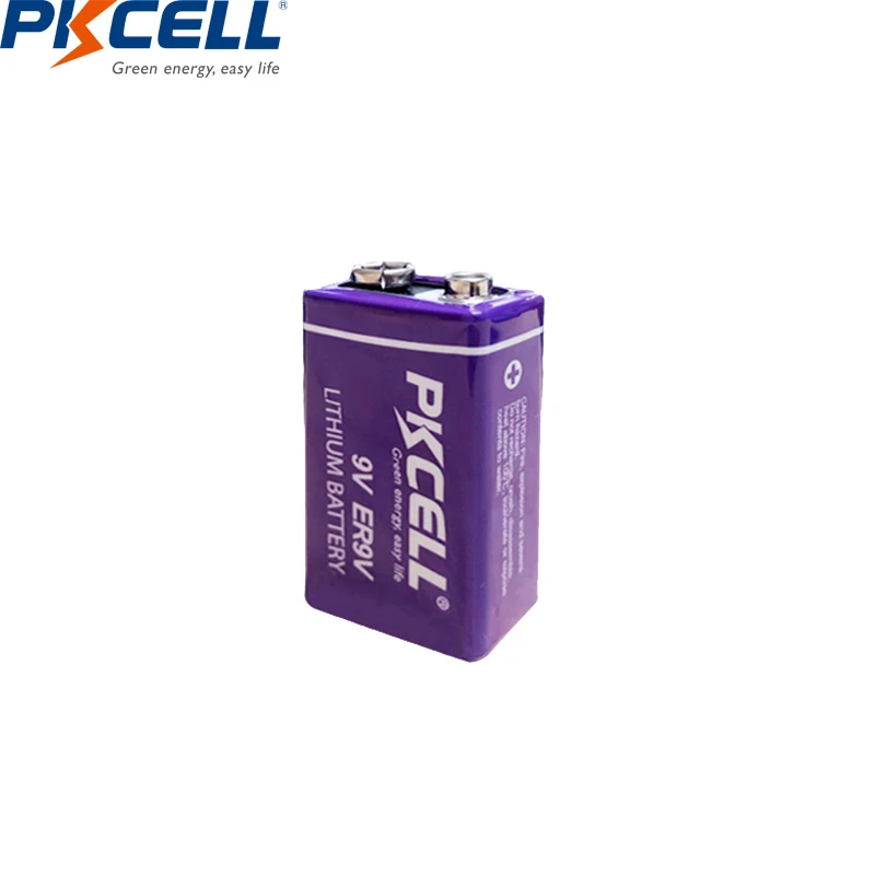 2PCS 9V Li-SOCl2 Lithium Batteries For Smoke alarm 6LR61 6F22electronic thermome
