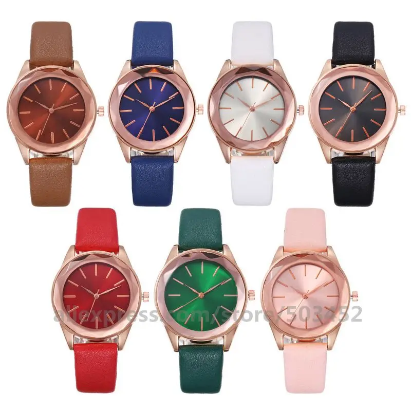 100 шт./лот Топ Стиль Мода Reloj Mujer красочные часы женские кварцевые часы с пряжкой Montre femme