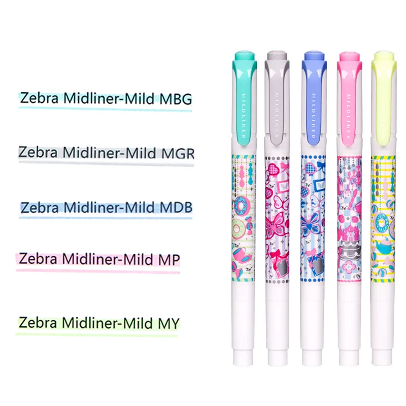 25 шт./компл. Zebra Mildliner лайнер двуглавый текстовый маркер крюковая ручка Милая ручка для художественного письма Zebra Mildliner японские канцелярские принадлежности