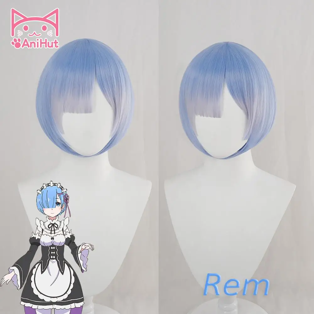 【anihut】rem Wig Anime Rezero Starting Life In Another World Heat