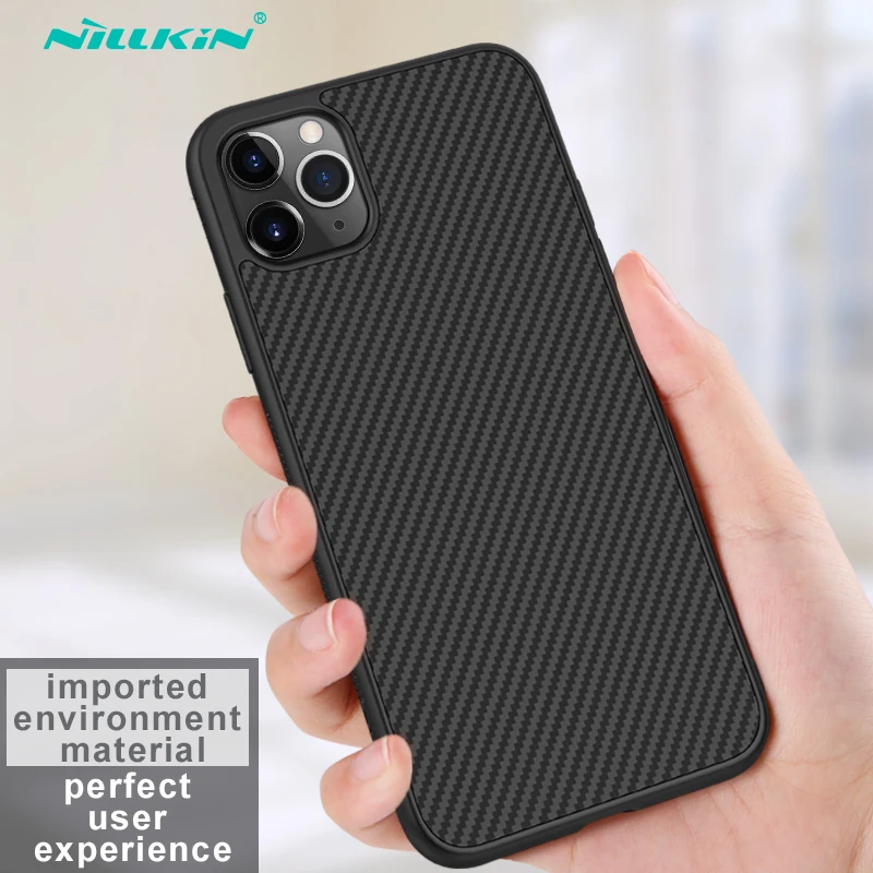 Case for iPhone 12 Mini 11 Pro Max XR X XS Max iPhone11 Casing Nillkin Synthetic Fiber Carbon Plastic Cover For iPhone 11 Case
