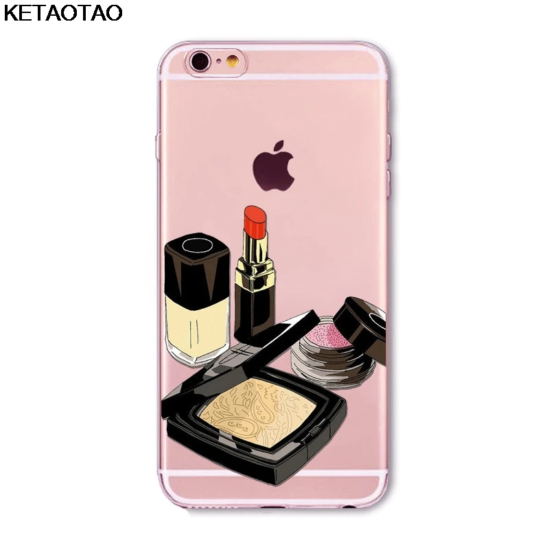 KETAOTAO модный красивый чехол для телефона s для iPhone 4S 5C 5S 6 6S 7 8 Plus X Чехол кристально чистый мягкий TPU чехол s - Цвет: Розовый
