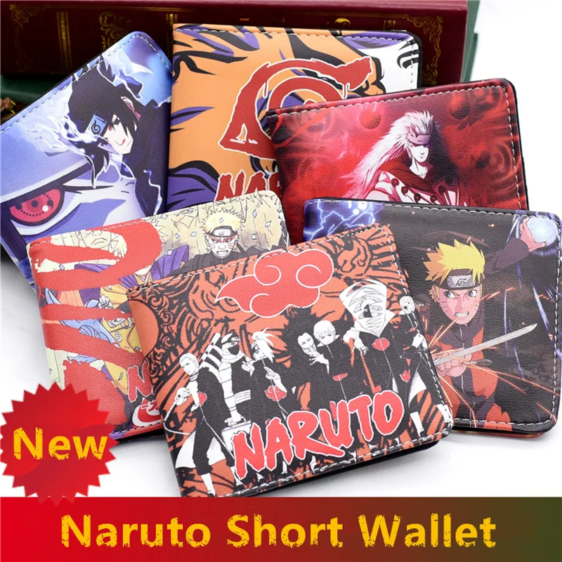 Кошелек Naruto Косплэй мультфильм аниме Sasuke Гаара Akatsuki студенческий короткий