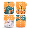 Happyflute 2022 New Fashion Style Baby Nappy 4pcs/set Diaper Cover waterproof & Reusable cloth diaper ► Photo 1/6