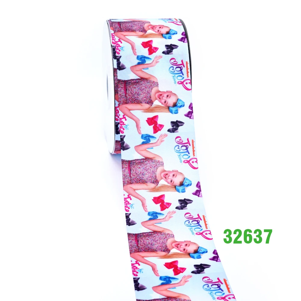 32637 Free shipping 50 yard per size cartoon ribbon printed grosgrain ribbon 32635 - Цвет: 32637
