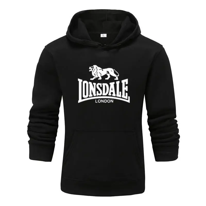 Осень-зима 2021 свитшоты горячая распродажа модные мужские толстовки Lonsdale теплые