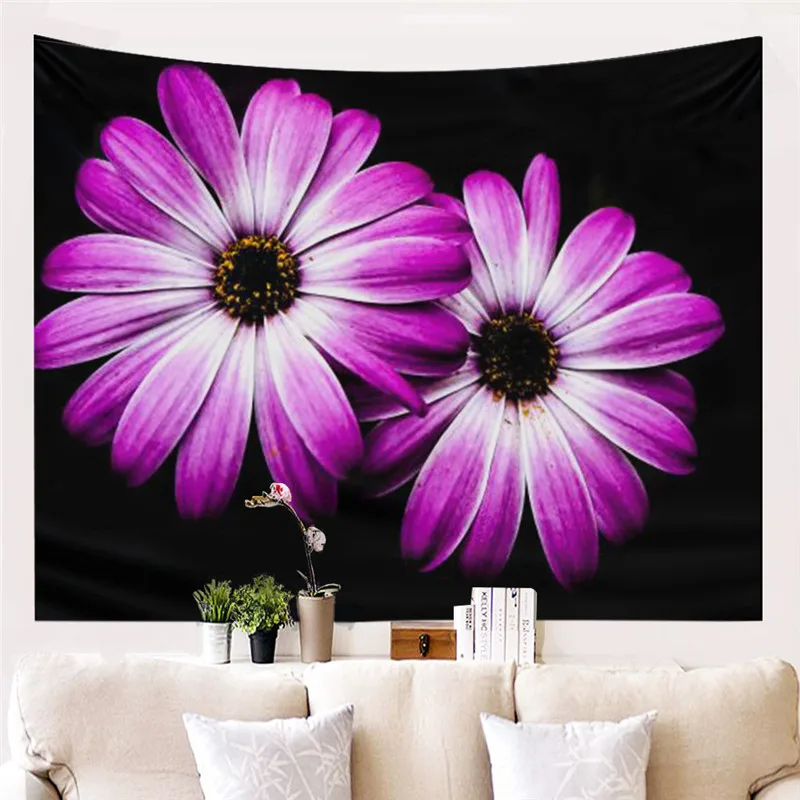 M043 150X130CM Настенный гобелен, декор для спальни, полиэфирные цветы, 3D цифровой цветочный рисунок, подвесная ткань, настенное декоративное покрывало, палатка - Цвет: M043 150X130CM