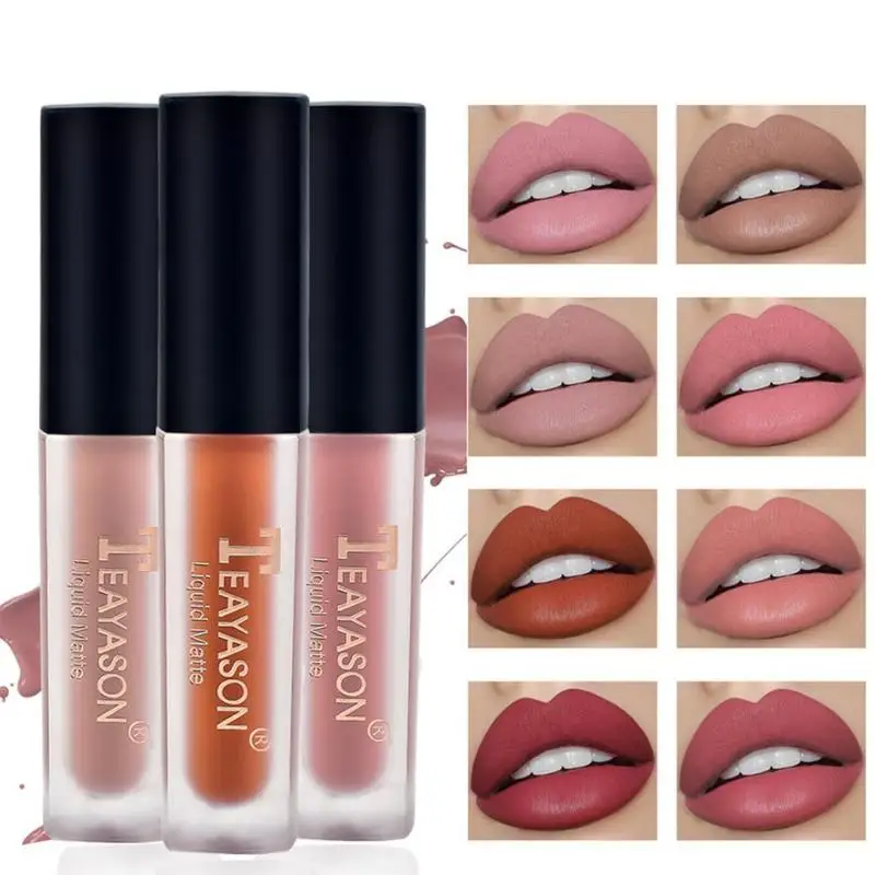 Матовая губная помада для красоты макияж стойкий Labiales красный, Матовый жидкий водостойкий макияж блеск для губ