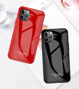 

50pcs/lot Macaron Glass+TPU luxury brand phone cover case for iphone 6 7 8 X XS XR XS Max 11 Pro Max hard cover case housing