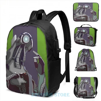 

Funny Graphic print Legion - Mass Effect USB Charge Backpack men School bags Women bag Travel laptop bag