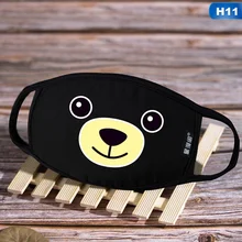 Черная унисекс для женщин и мужчин маска для лица Хлопок Аниме Маска для рта Анти-пыль загрязнения маски милые маски унисекс для женщин и мужчин