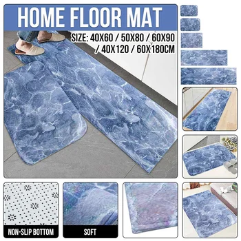 

Marble Texture Pattern Printed Floor Mat Non-slip Washable Carpet Home Bedroom Decor Child Play Mat Soft Comfortable Area Rug