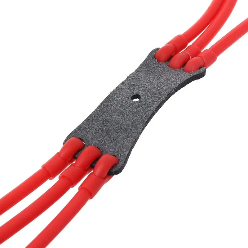 Slingshot Band Group Leather Pocket Rubber Band Latex Powerful Catapult Replacement Outdoor Hunting Shooting Tube Sling Elastic latex slingshot tube,slingshot rubber band