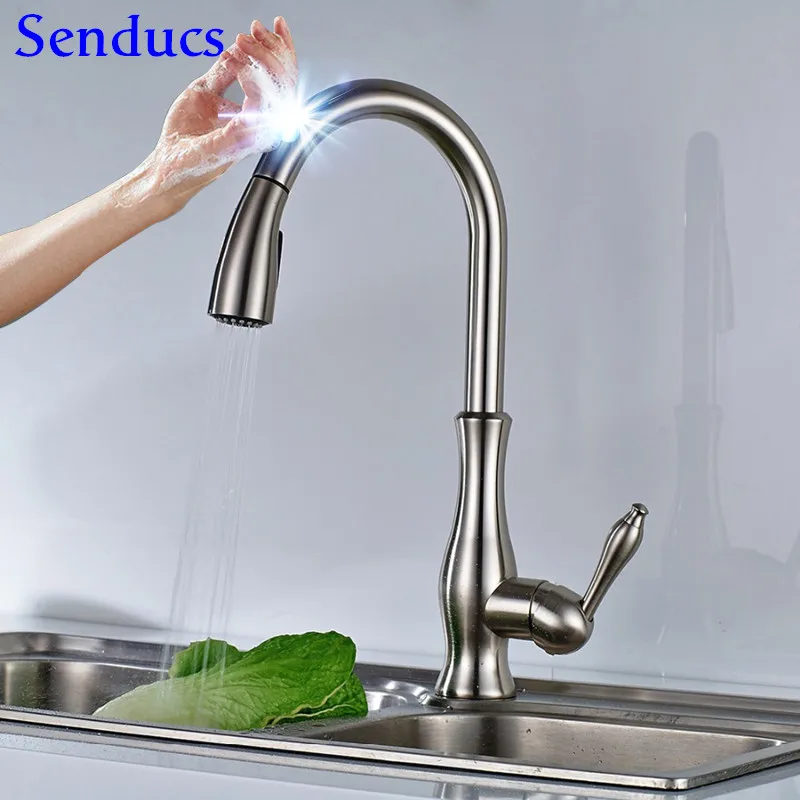 TOUCH TOUCHLESS PULL DOWN KITCHEN FAUCET pullout tap