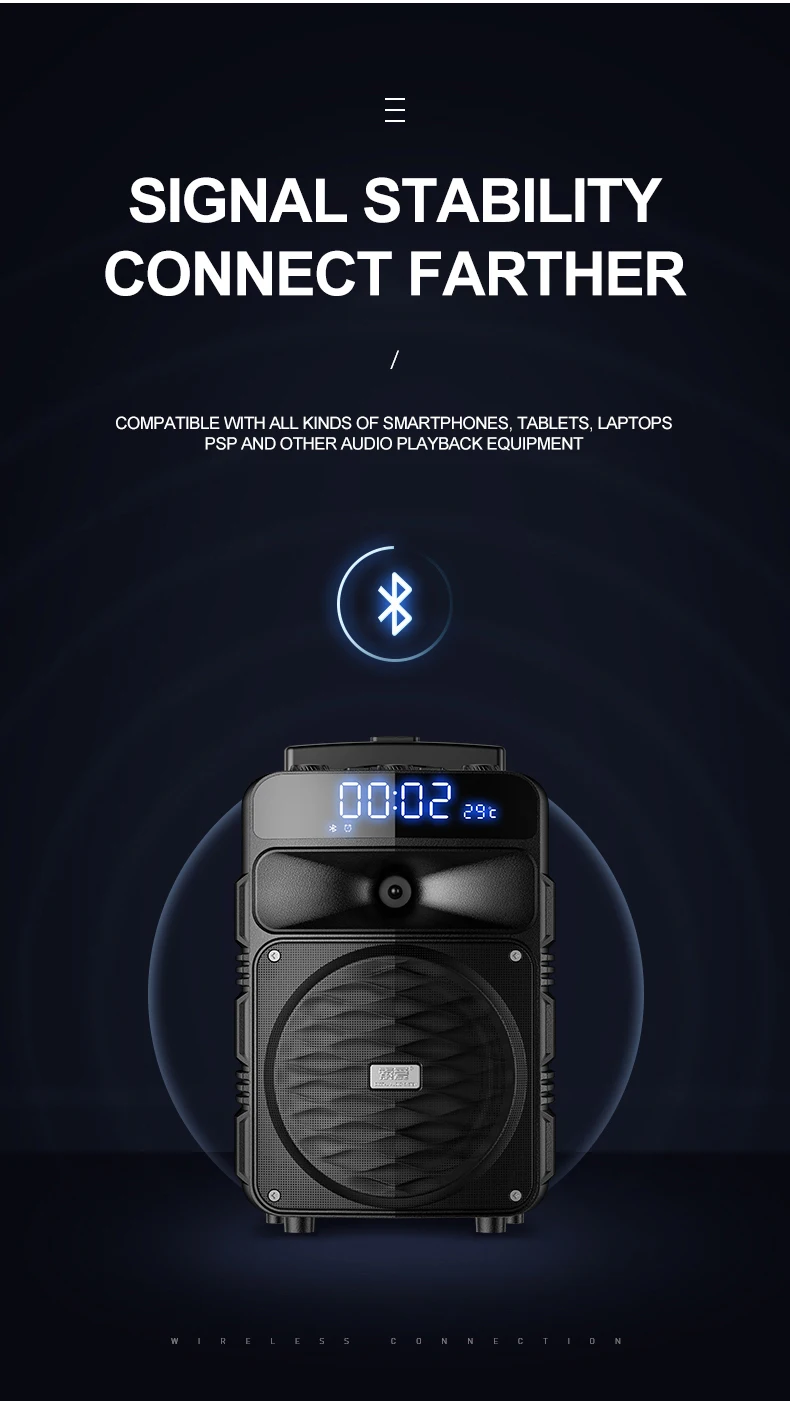 T50 Bluetooth тележка динамик s большой объем аудио домашние вечерние сабвуфер открытый мобильный динамик поддержка беспроводной микрофон