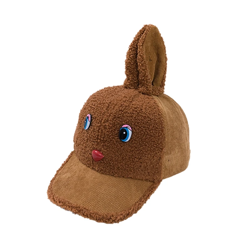 C Child Boys Girls Casual Visors Hats kids Caps Hats Adjustable Sun Protection Rabbit Ear Design Casual Visors 1-4Y - Цвет: C