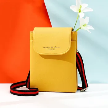 

New Arrival Soild Women Single Shoulder Bag Casual PU Leather Cell Phone Bag Large Capacity Female Women's Crossbody Bags Pack
