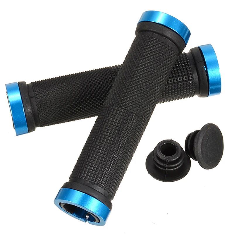 Blue 1 пара Gripshift MTB фиксированной Шестерни Грипсы велосипедный руль цикл резиновый чехол для крышки замок-Аксессуары для велосипеда - Цвет: Blue