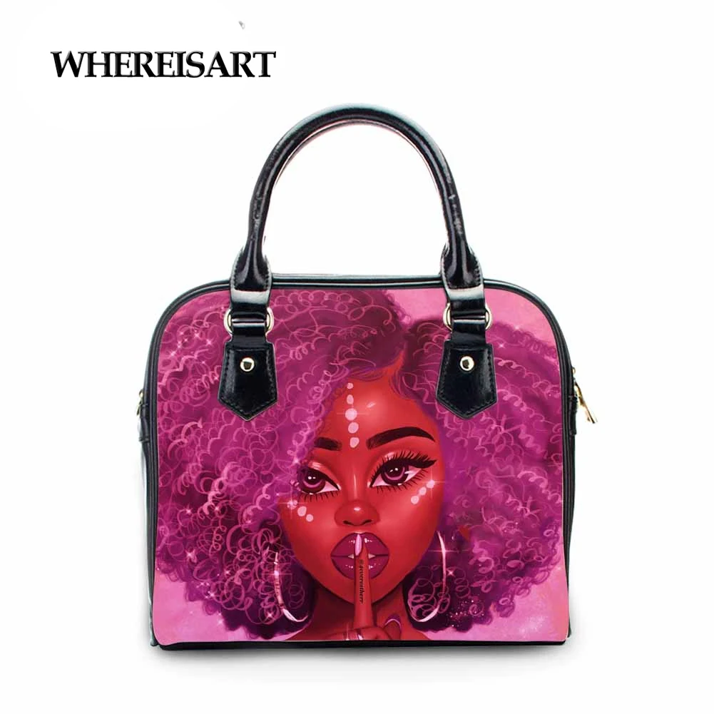 Женская сумка через плечо WHEREISART черная сумка-мессенджер из искусственной кожи