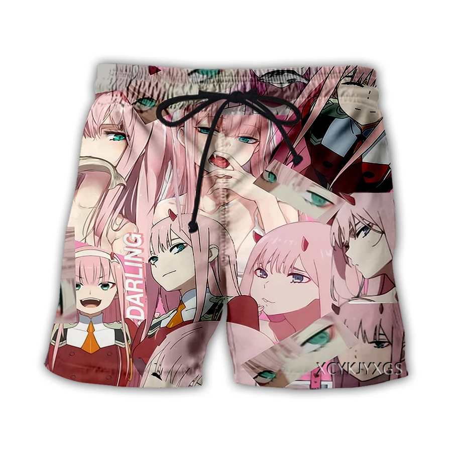 

phechion Fashion Ainme DARLING In The FRANXX Zero Two 3D Printed Casual Short Fashion Streetwear Men Loose Sporting Shorts T88