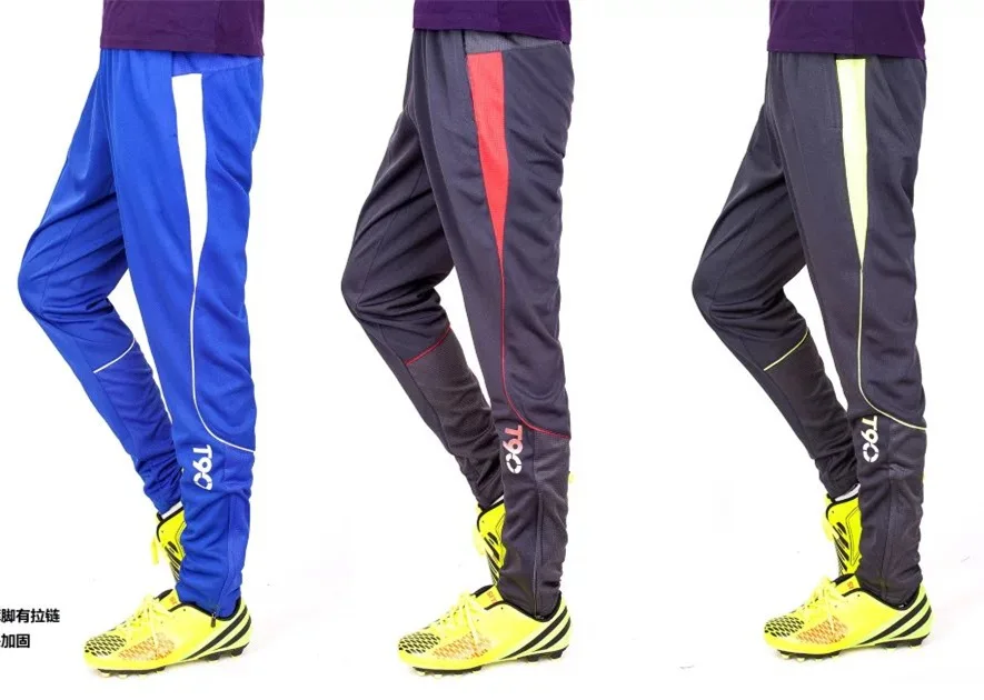 

2016 New Style Pocket with Zipper High-End Skinny Pant Football Training Zipper Pants Casual Gymnastic Pants