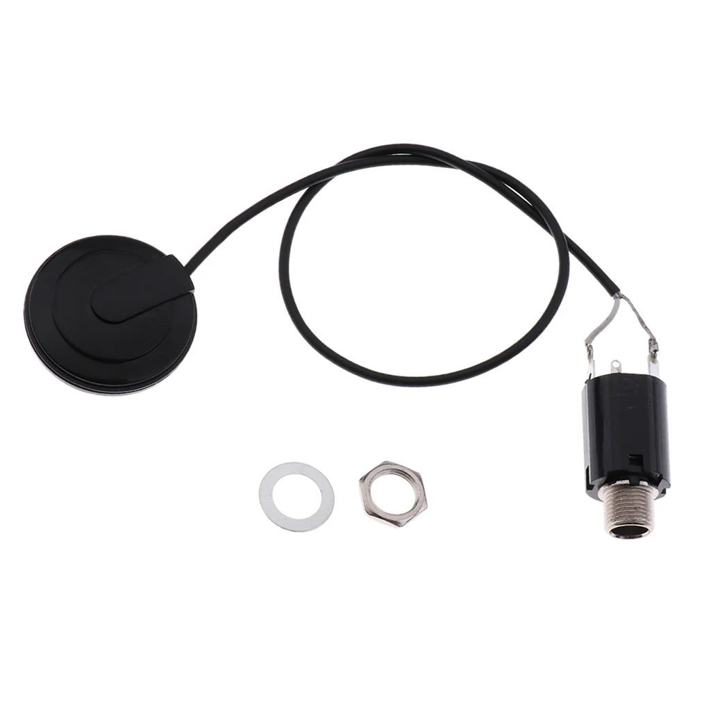 Piezo Pickup Transducer With 6.35mm Jack For Acoustic Guitar Violin Ukulele
