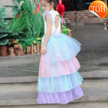 

Girls Dress Summer Kids Party Dresses for Girls Clothes Princess Costume Rainbow Tutu Dress Children Vestidos 3-12Y