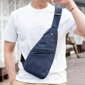 

Thin Light Men Canvas Casual Bag for Belt Hip Pack Anti-theft Travel Outdoor Shoulder Chest Crossbody Bag Messager Bag For Mens