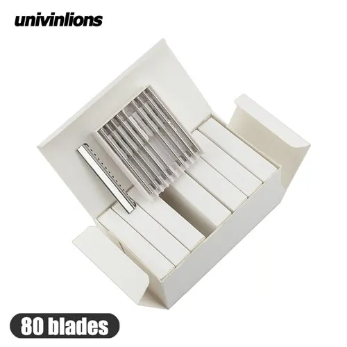 80 blades Univinlions роторная бритва для укладки волос Истончение бритвы; ножницы для парикмахерских прямые парикмахерские бритвы Парикмахерская - Цвет: 80 blades