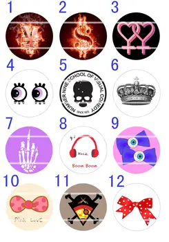 

Handmade Colorful picture Round Glass Cabochons Refrigerator magnet for Necklace Decoration and Phone Chain Accessaries292