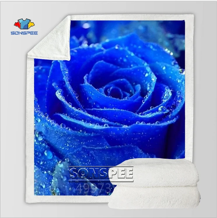 SONSPEE blue Rose Harajuku детское одеяло для взрослых с 3d принтом теплое удобное покрывало для дивана постельные принадлежности для путешествий Диван офисный кондиционер комнаты фирменный магазин-аутлет детей K97 - Цвет: 1