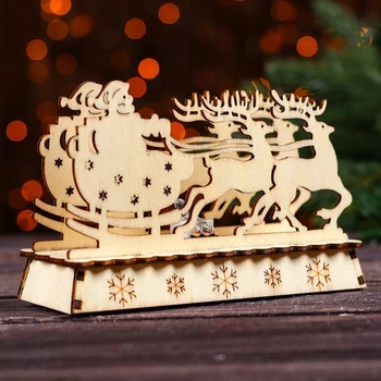 

New Year's decor with lighting "Team" 9.5 × 5 × 14 cm