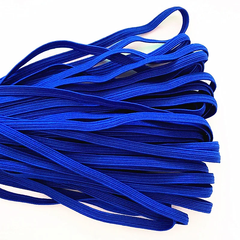 

5-20 meters Royal blue DIY Woven Elastic Sewing Ribbon Household Mask 6mm NHS Dress