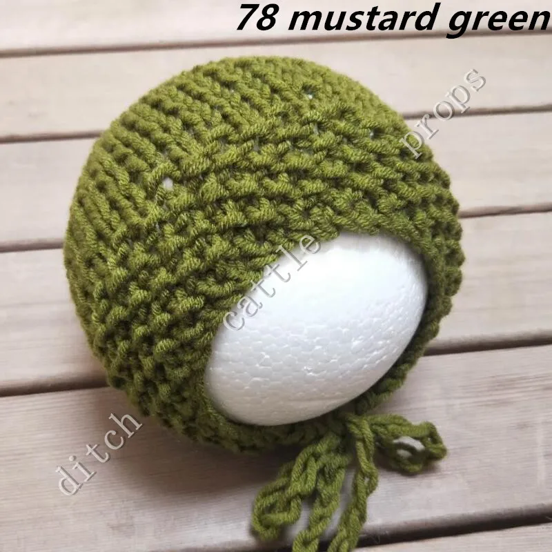 Thick hat, newborn photography props Handcraft Baby hand Knit Milk Cotton Thick Bonnet  Baby Photography clothing accessoriesdiy baby 