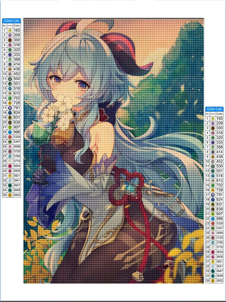 Genshin Impact Anime Diamond Painting Full 5D DIY Diamond Art Mosaic Embroidery Cross Stitch Kit Home Decor,алмазная мозаика 