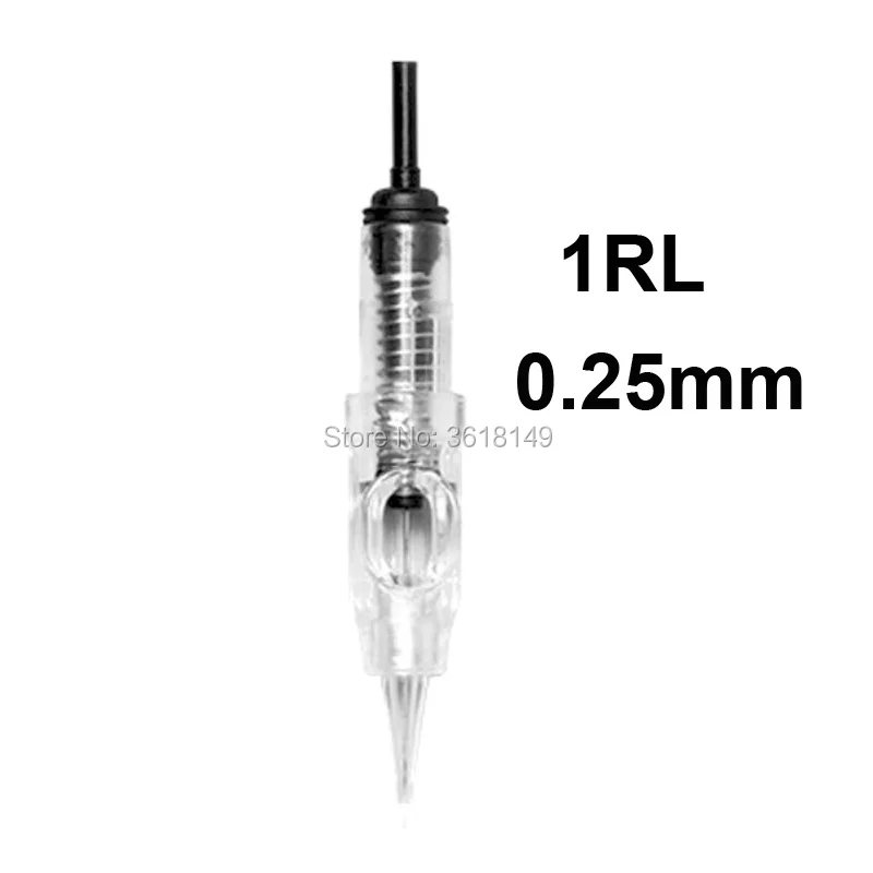 50pcs 0.25mm 1RL Перманентный макияж машина швейцарский мотор роторная татуировка машина ручка Набор для бровей подводка для глаз губы тело EasyClick Microblading 1RL 3RL - Цвет: 50pcs 0.25mm 1RL