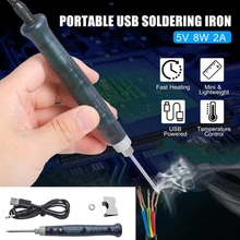 Professional Mini Phone Electric Circuit With Indicator Light Tip Button Switch USB Electric Powered Soldering Iron Pen