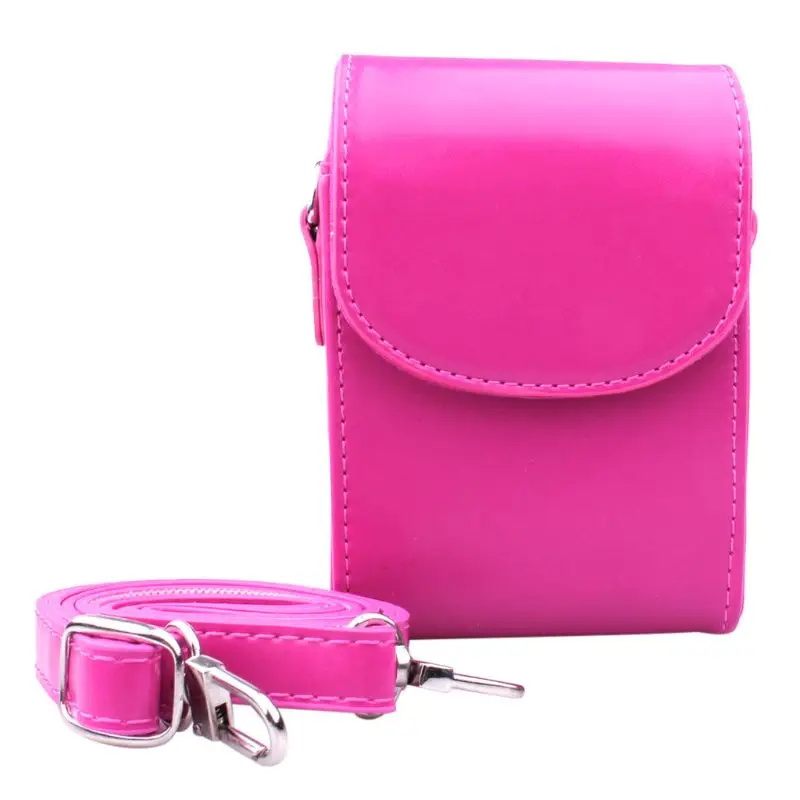 Hot pink Винтаж из искусственной кожи Камера чехол Камера сумка для sony HX30 HX50V HX60 HX90 RX100M2 RX100M3 M4 RX100 V WX500 аксессуары - Цвет: Hot pink