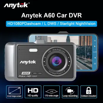 

Anytek Car Dash Camera 4" Screen FHD 1080P 170° Wide-Angle Car DVR Vehicle Dash Cam with G-Sensor Night Vision Motion Detection